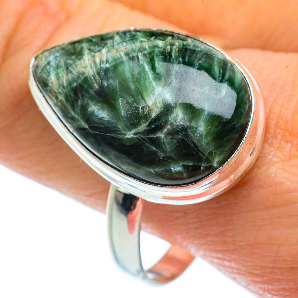 Seraphinite Rings handcrafted by Ana Silver Co - RING40543