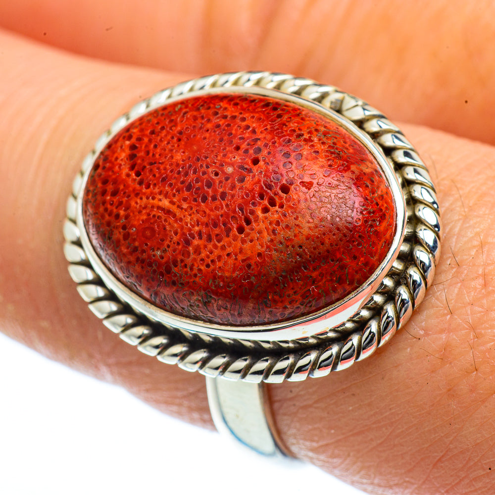 Sponge Coral Rings handcrafted by Ana Silver Co - RING40544