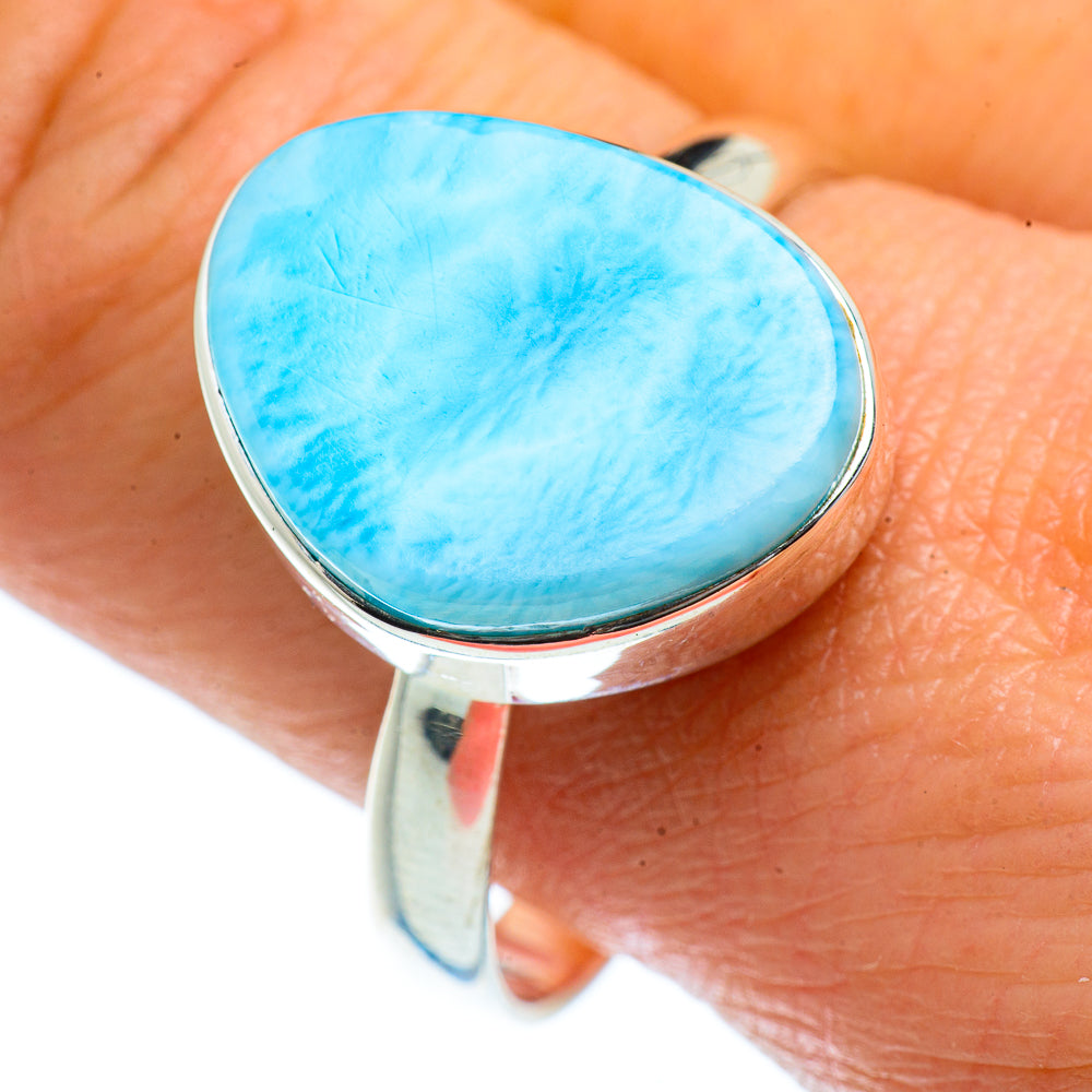Larimar Rings handcrafted by Ana Silver Co - RING40561