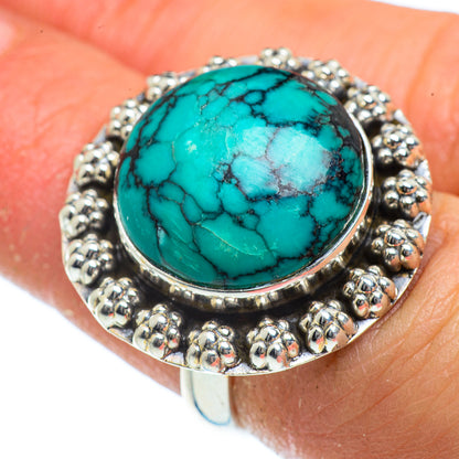 Tibetan Turquoise Rings handcrafted by Ana Silver Co - RING40622