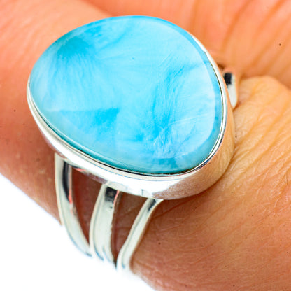 Larimar Rings handcrafted by Ana Silver Co - RING40647