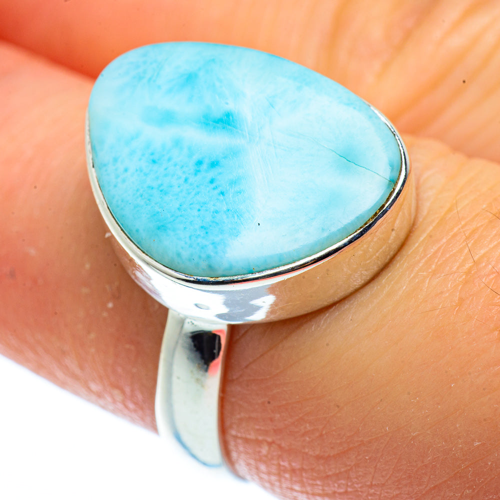 Larimar Rings handcrafted by Ana Silver Co - RING40781