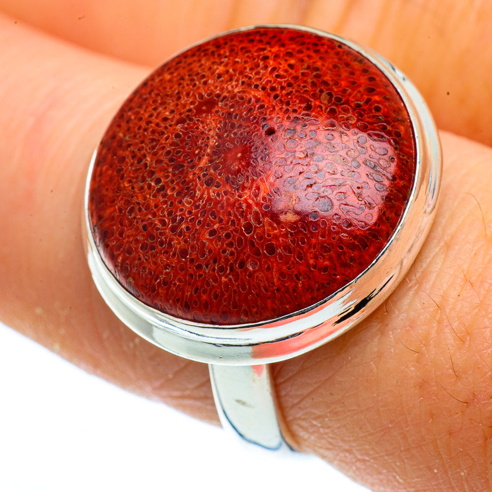 Sponge Coral Rings handcrafted by Ana Silver Co - RING40836