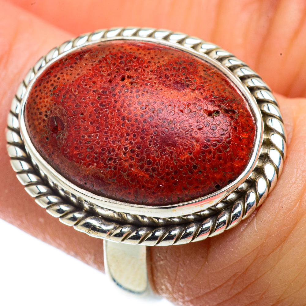 Sponge Coral Rings handcrafted by Ana Silver Co - RING40906