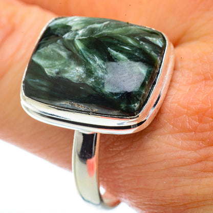 Seraphinite Rings handcrafted by Ana Silver Co - RING40934