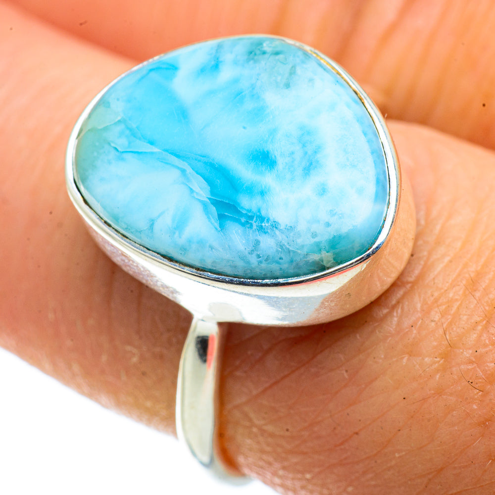 Larimar Rings handcrafted by Ana Silver Co - RING41076