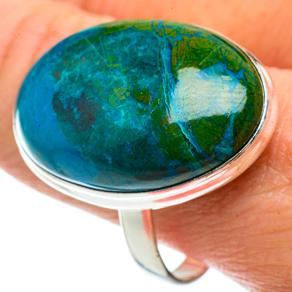 Chrysocolla Rings handcrafted by Ana Silver Co - RING41116