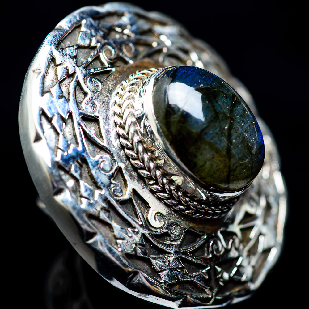 Labradorite Rings handcrafted by Ana Silver Co - RING4114