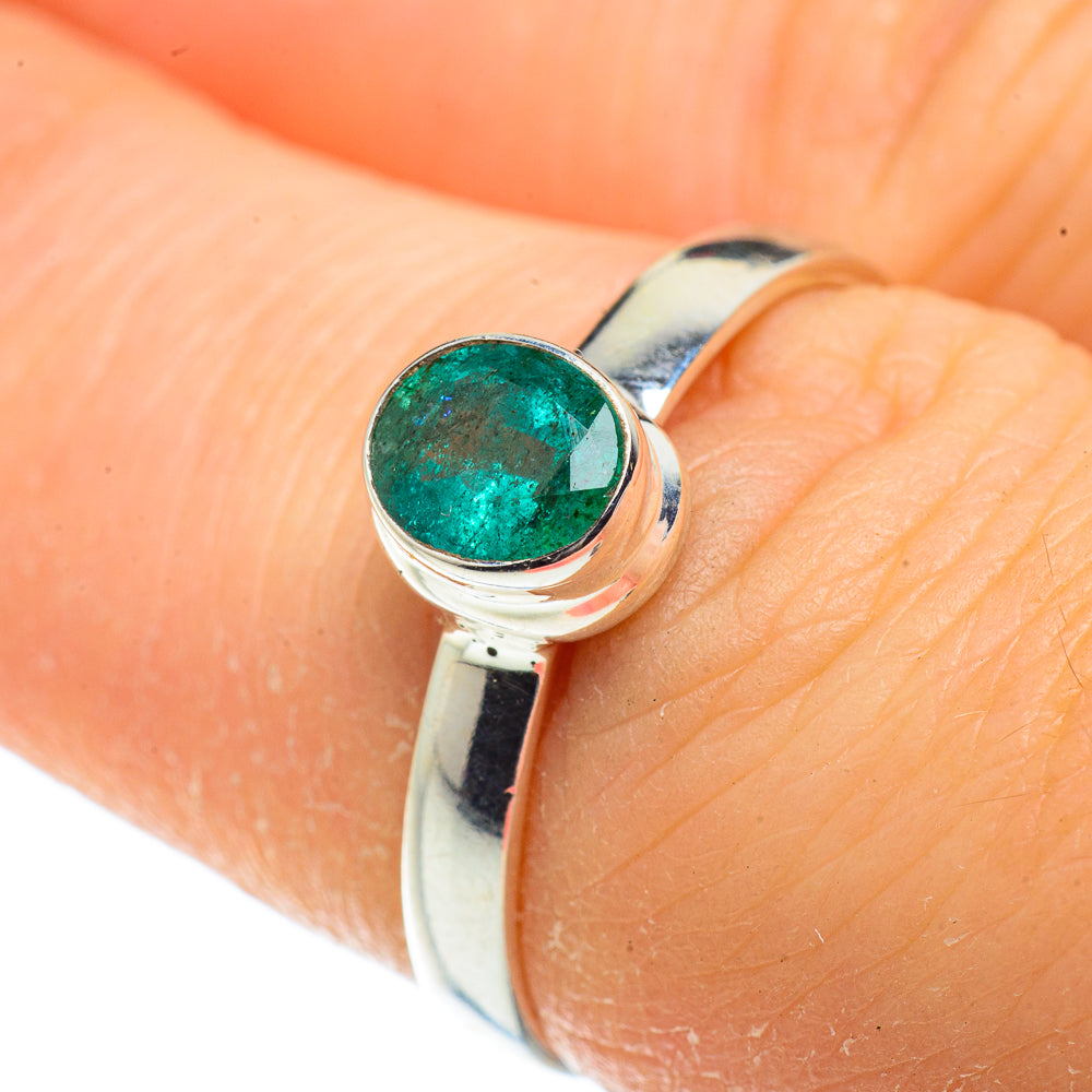 Zambian Emerald Rings handcrafted by Ana Silver Co - RING41194