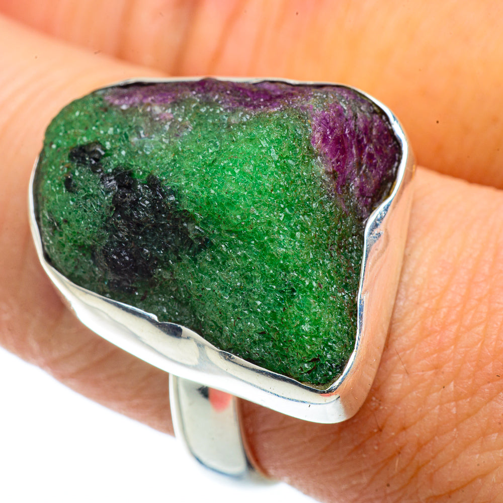 Ruby Zoisite Rings handcrafted by Ana Silver Co - RING41265