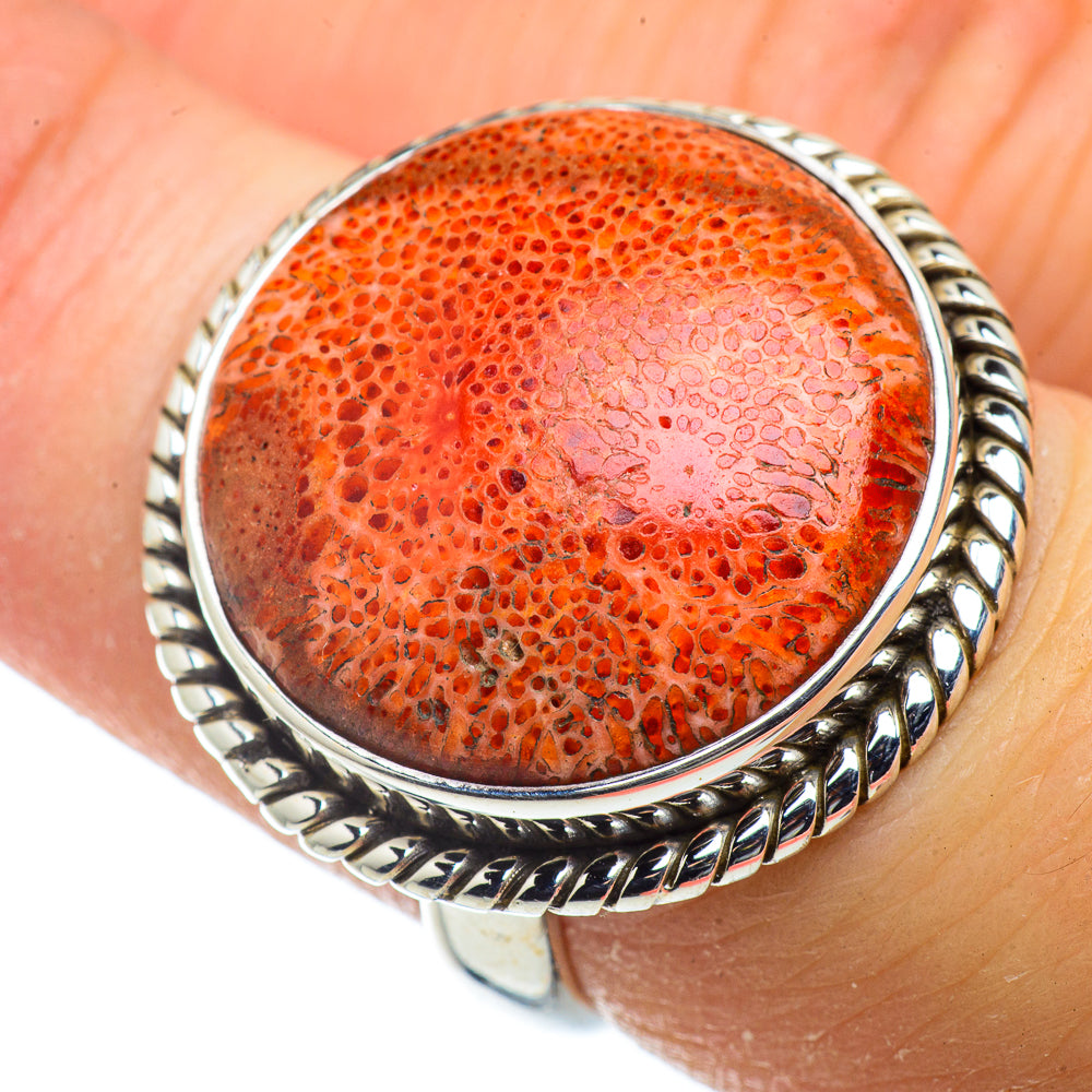 Sponge Coral Rings handcrafted by Ana Silver Co - RING41269