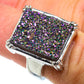 Titanium Druzy Rings handcrafted by Ana Silver Co - RING41281