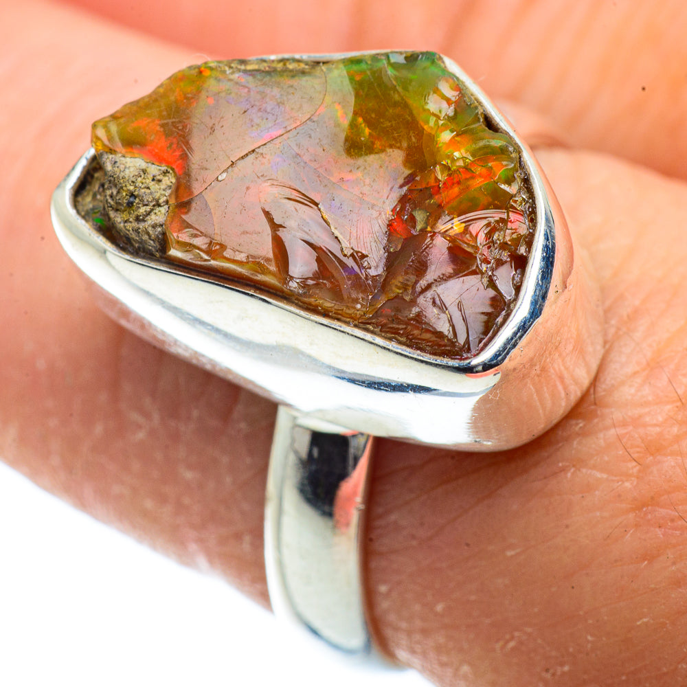 Ethiopian Opal Rings handcrafted by Ana Silver Co - RING41283