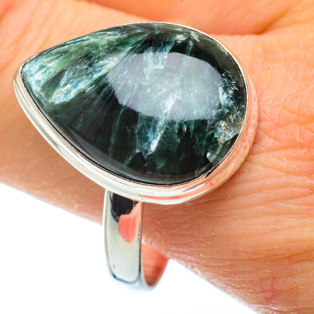 Seraphinite Rings handcrafted by Ana Silver Co - RING41329