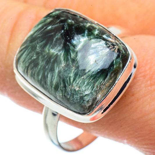 Seraphinite Rings handcrafted by Ana Silver Co - RING41406
