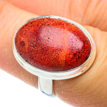 Sponge Coral Rings handcrafted by Ana Silver Co - RING41413