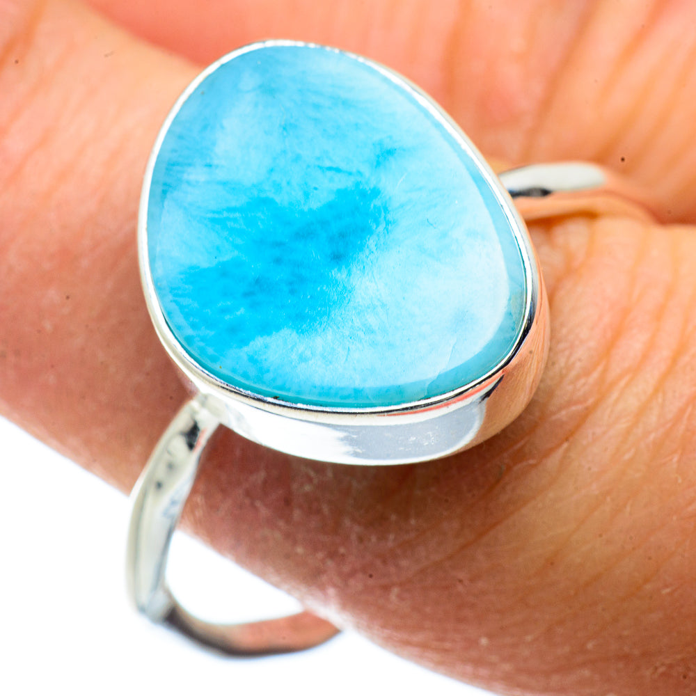 Larimar Rings handcrafted by Ana Silver Co - RING41449