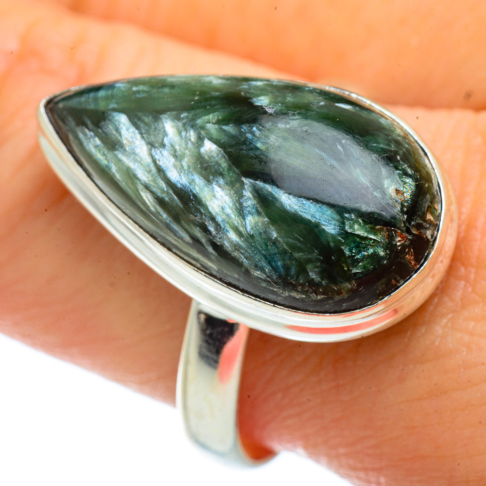 Seraphinite Rings handcrafted by Ana Silver Co - RING41591