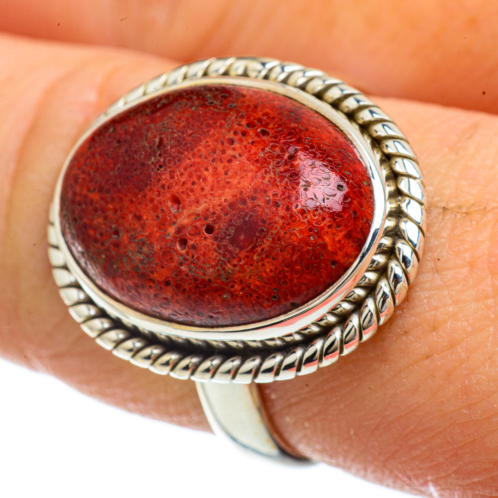 Sponge Coral Rings handcrafted by Ana Silver Co - RING41667