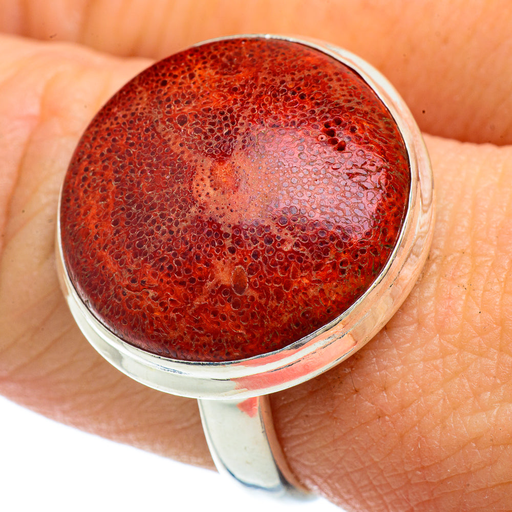 Sponge Coral Rings handcrafted by Ana Silver Co - RING41668