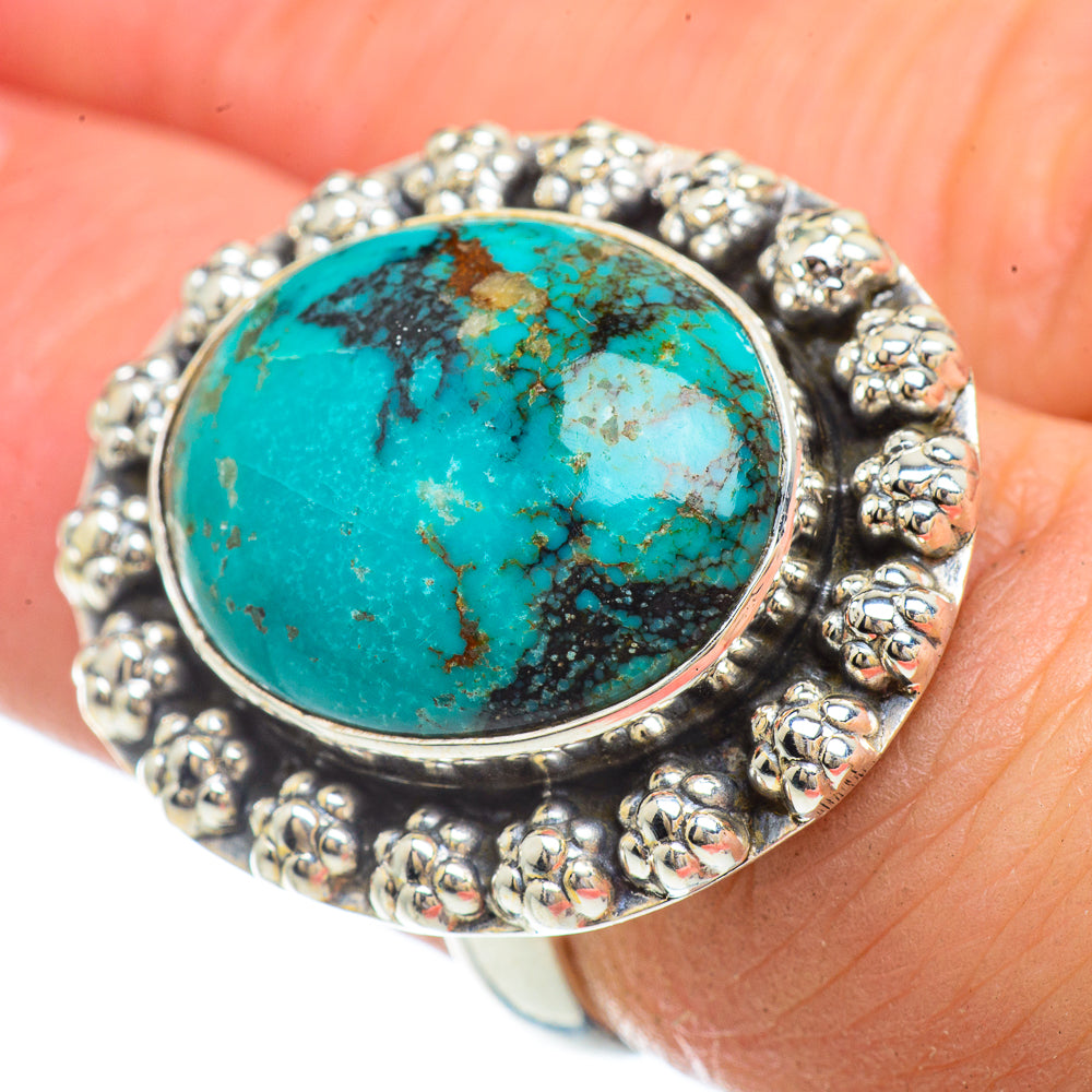 Tibetan Turquoise Rings handcrafted by Ana Silver Co - RING41691
