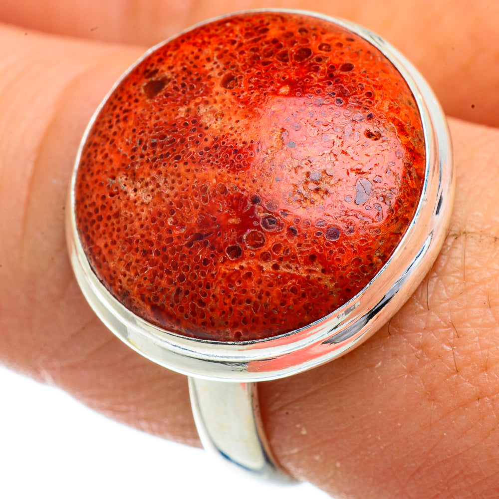 Sponge Coral Rings handcrafted by Ana Silver Co - RING41737