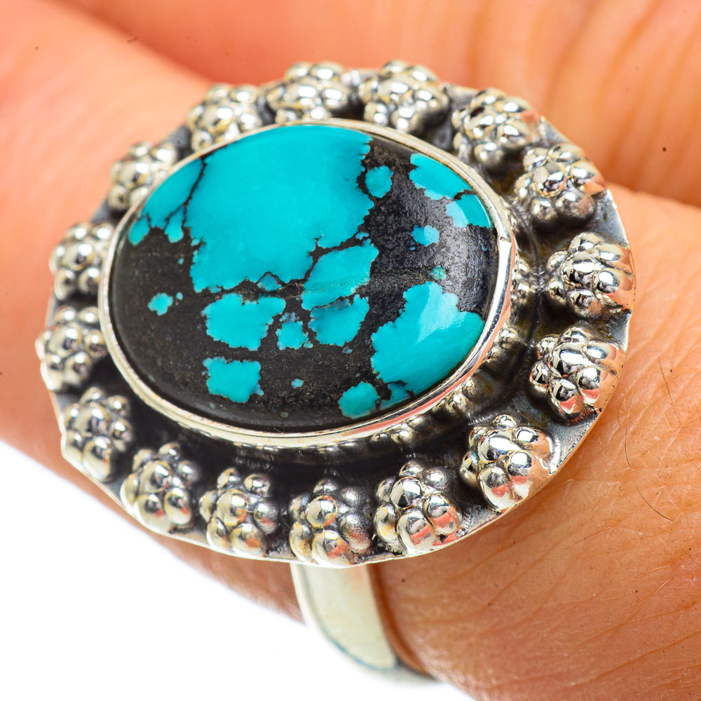 Tibetan Turquoise Rings handcrafted by Ana Silver Co - RING41820