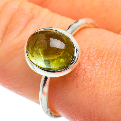 Green Tourmaline Rings handcrafted by Ana Silver Co - RING41988