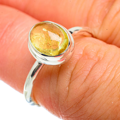 Green Tourmaline Rings handcrafted by Ana Silver Co - RING42012