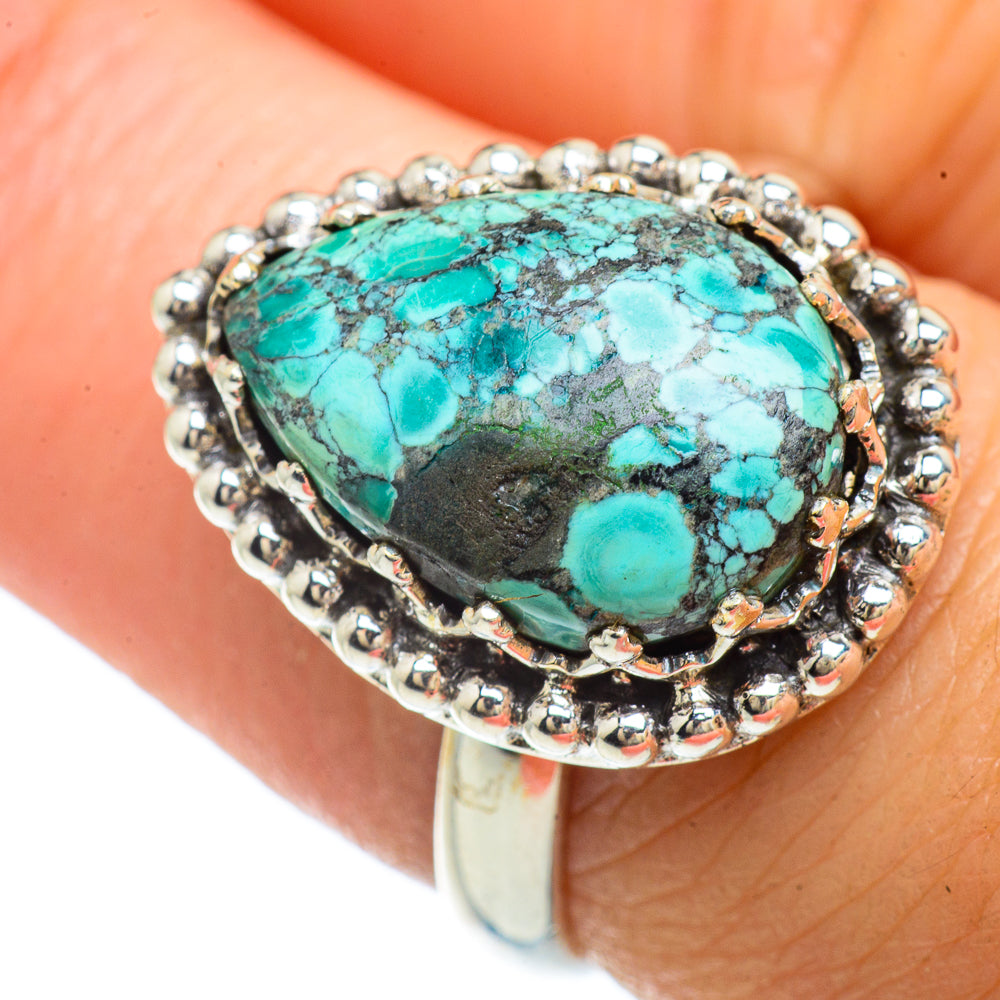 Tibetan Turquoise Rings handcrafted by Ana Silver Co - RING42092