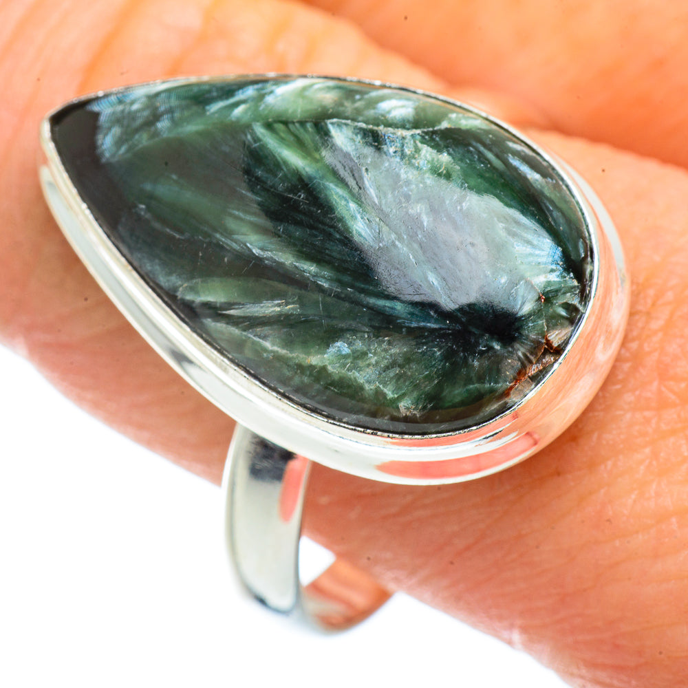 Seraphinite Rings handcrafted by Ana Silver Co - RING42095