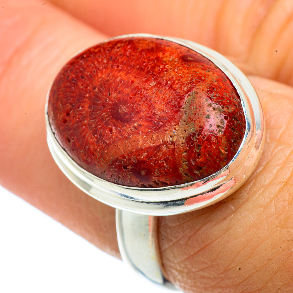 Sponge Coral Rings handcrafted by Ana Silver Co - RING42102