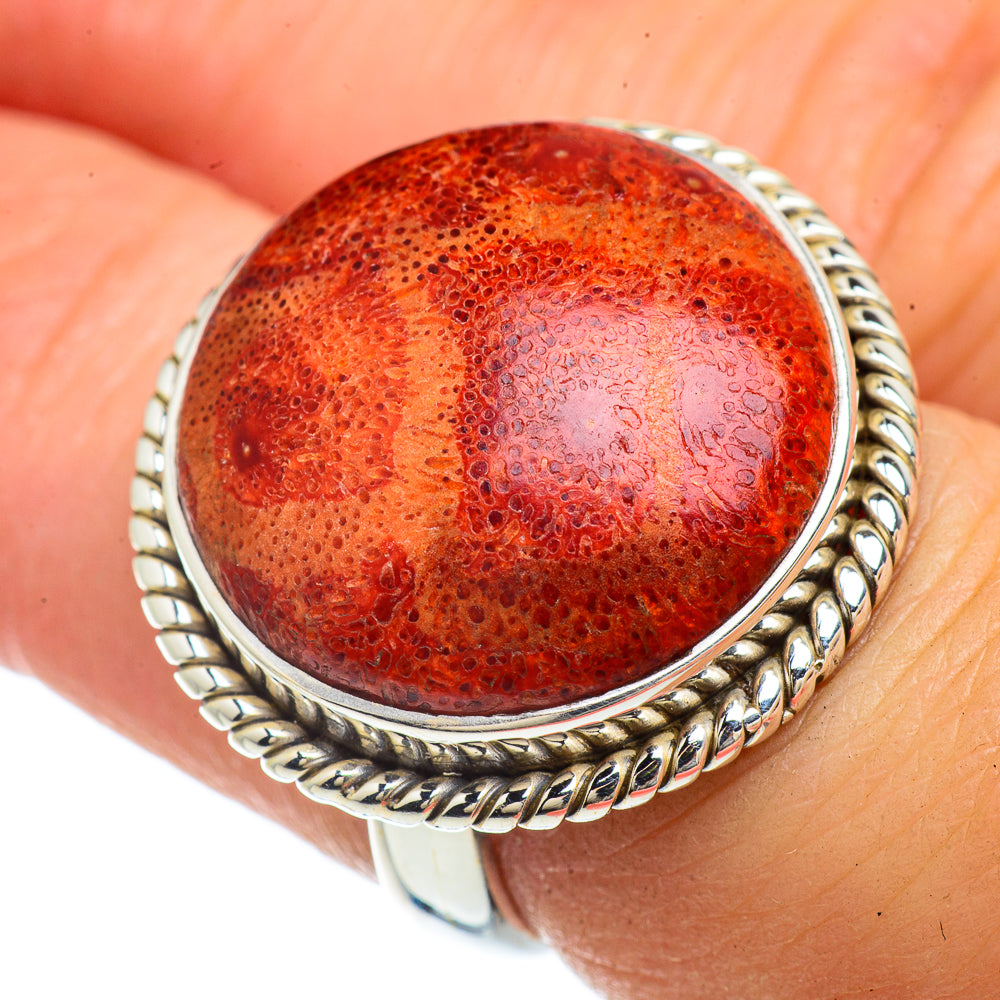 Sponge Coral Rings handcrafted by Ana Silver Co - RING42136