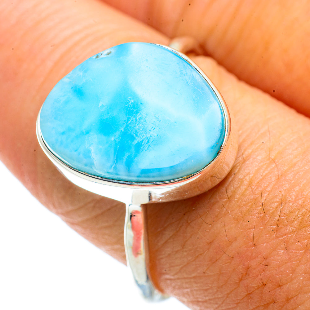 Larimar Rings handcrafted by Ana Silver Co - RING42182