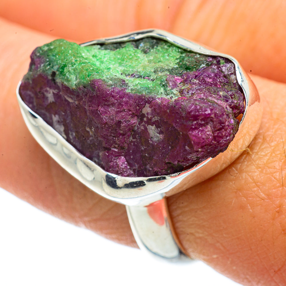 Ruby Zoisite Rings handcrafted by Ana Silver Co - RING42208