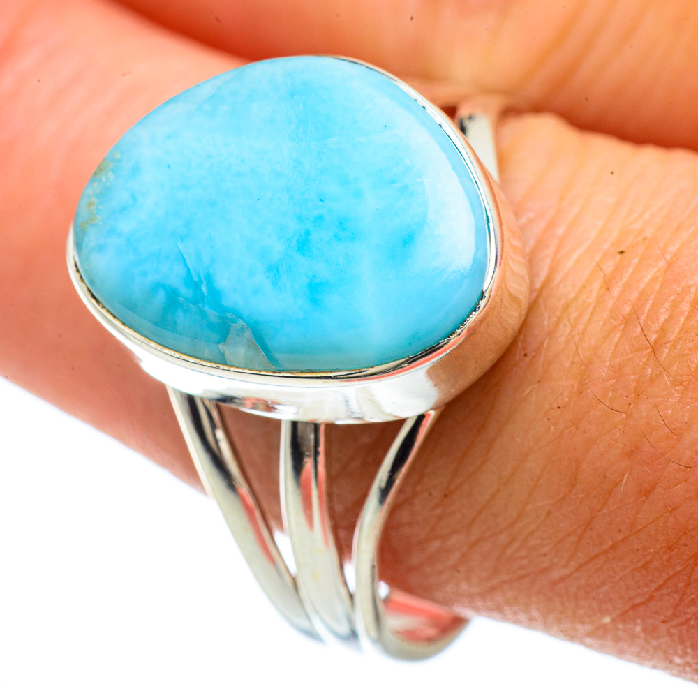 Larimar Rings handcrafted by Ana Silver Co - RING42214