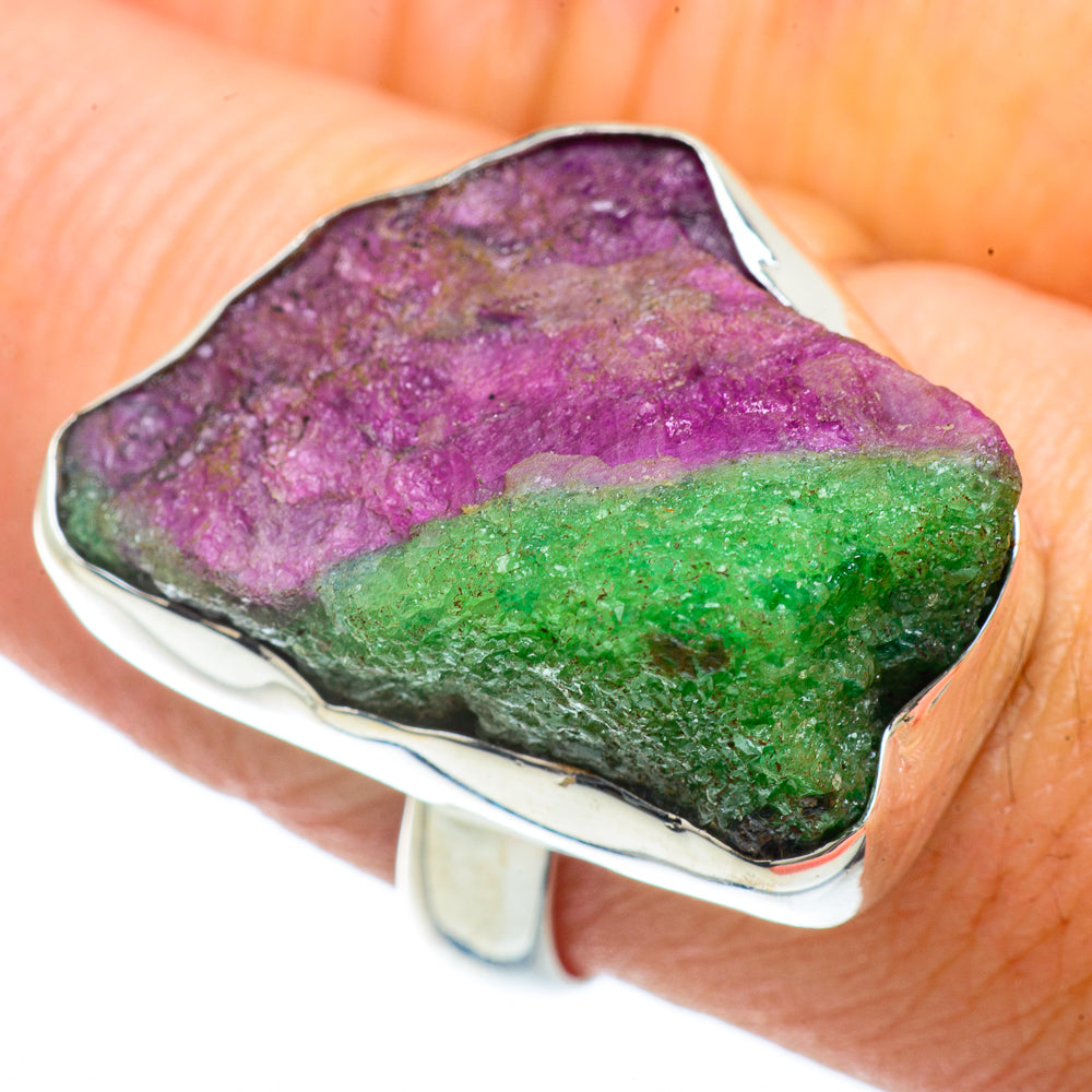 Ruby Zoisite Rings handcrafted by Ana Silver Co - RING42240