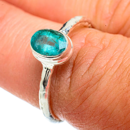 Zambian Emerald Rings handcrafted by Ana Silver Co - RING42257