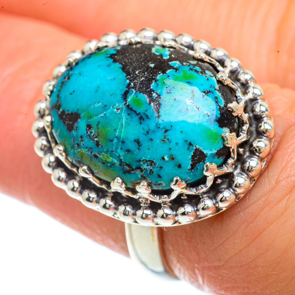 Tibetan Turquoise Rings handcrafted by Ana Silver Co - RING42281