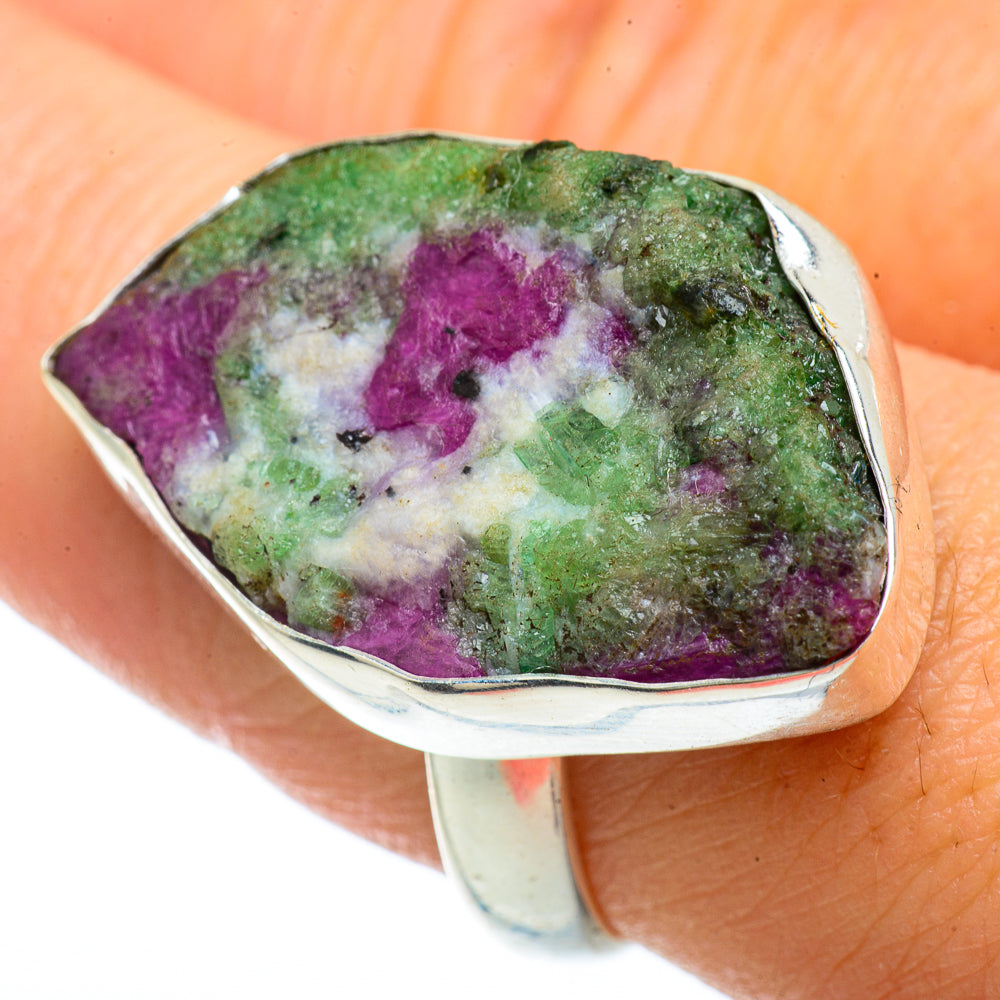 Ruby Zoisite Rings handcrafted by Ana Silver Co - RING42339