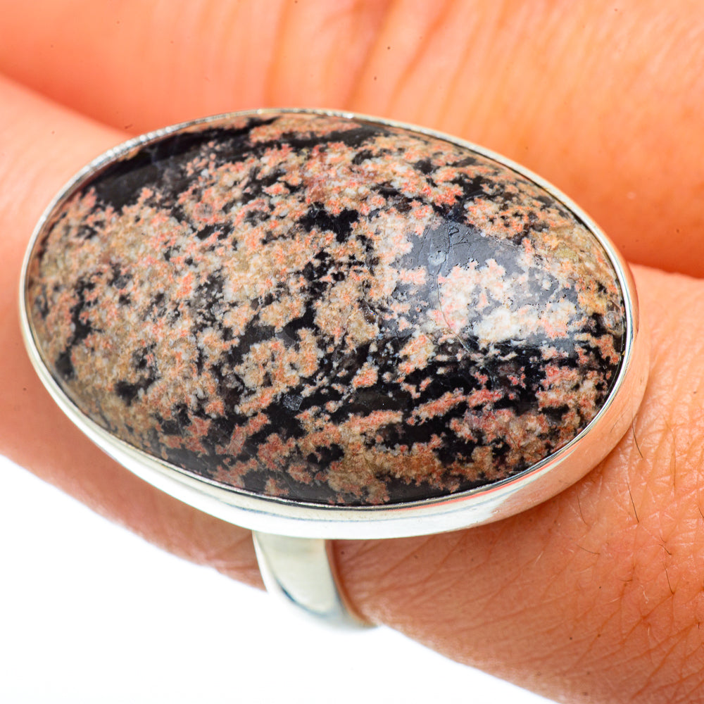 Snowflake Obsidian Rings handcrafted by Ana Silver Co - RING42350