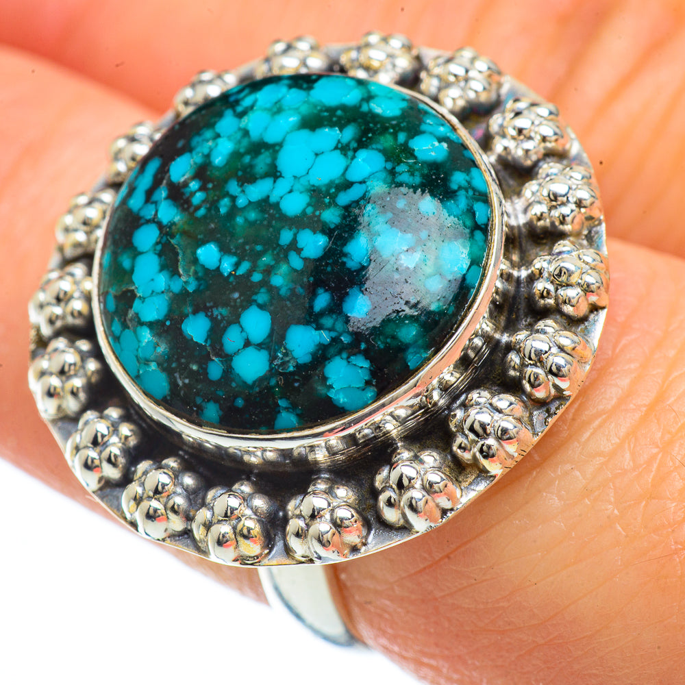 Tibetan Turquoise Rings handcrafted by Ana Silver Co - RING42375