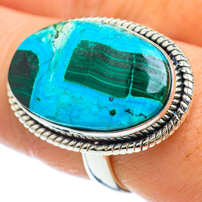 Malachite In Chrysocolla Rings handcrafted by Ana Silver Co - RING42484