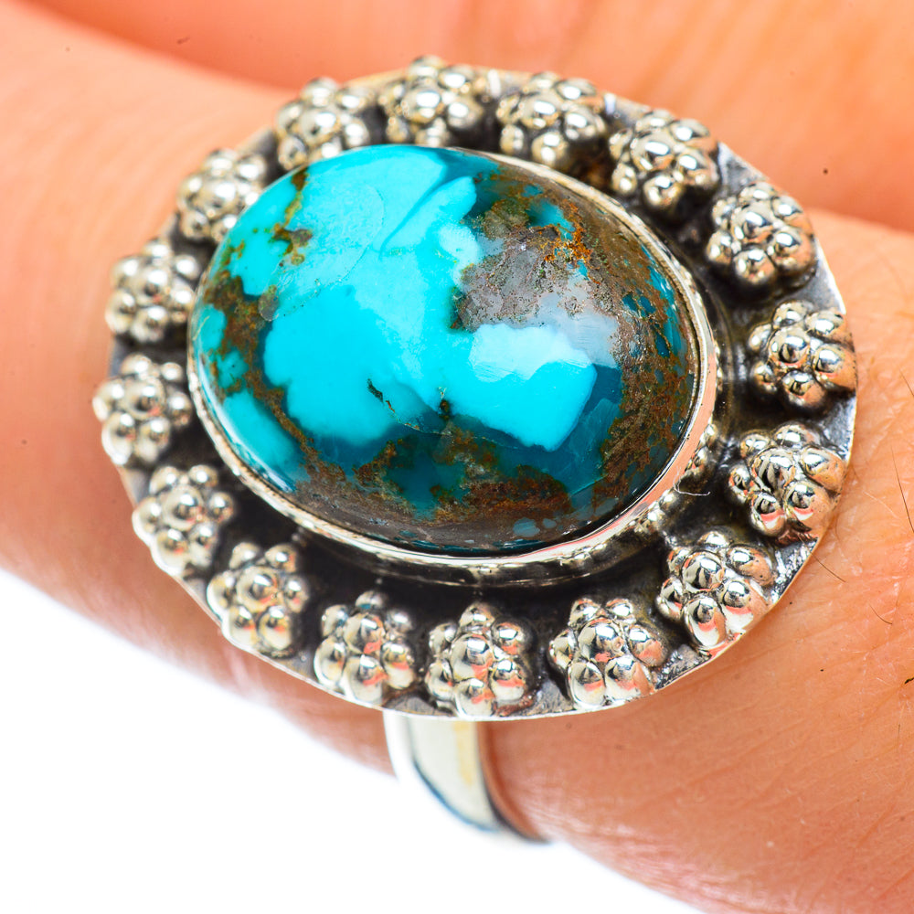 Tibetan Turquoise Rings handcrafted by Ana Silver Co - RING42523