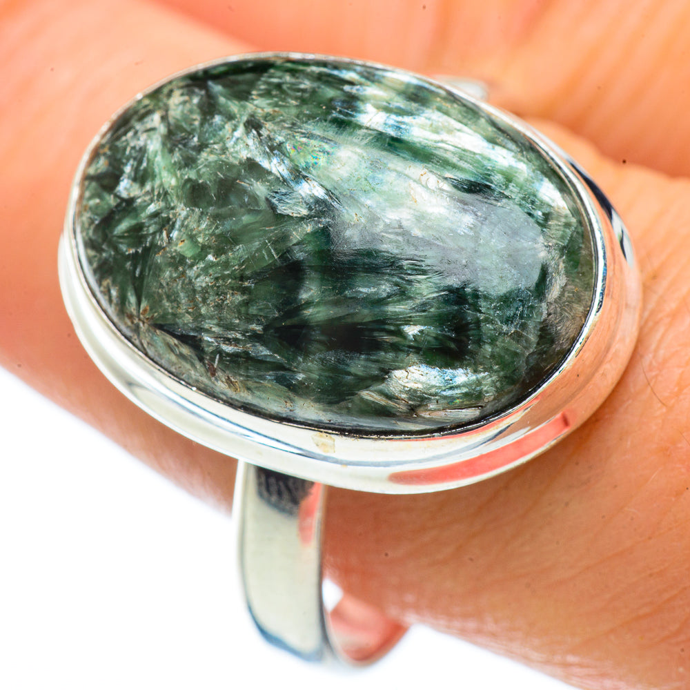 Seraphinite Rings handcrafted by Ana Silver Co - RING42556