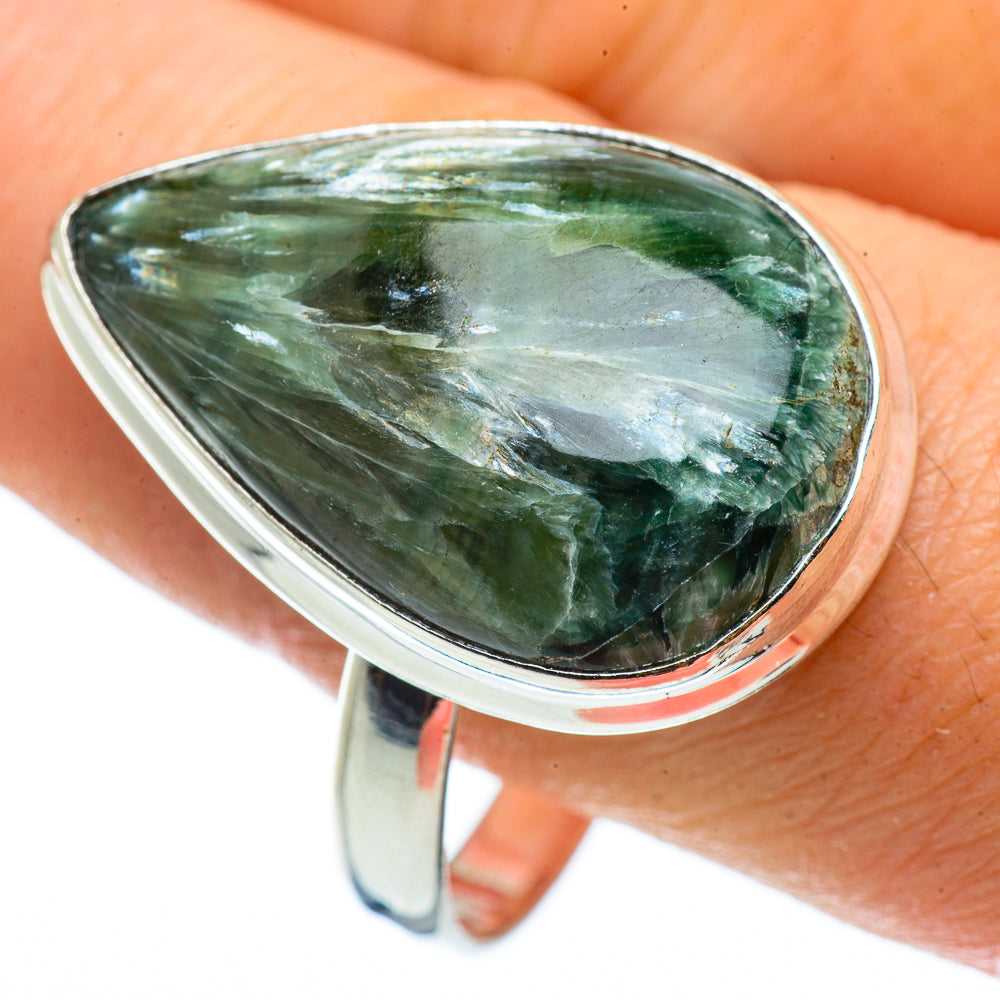 Seraphinite Rings handcrafted by Ana Silver Co - RING42897