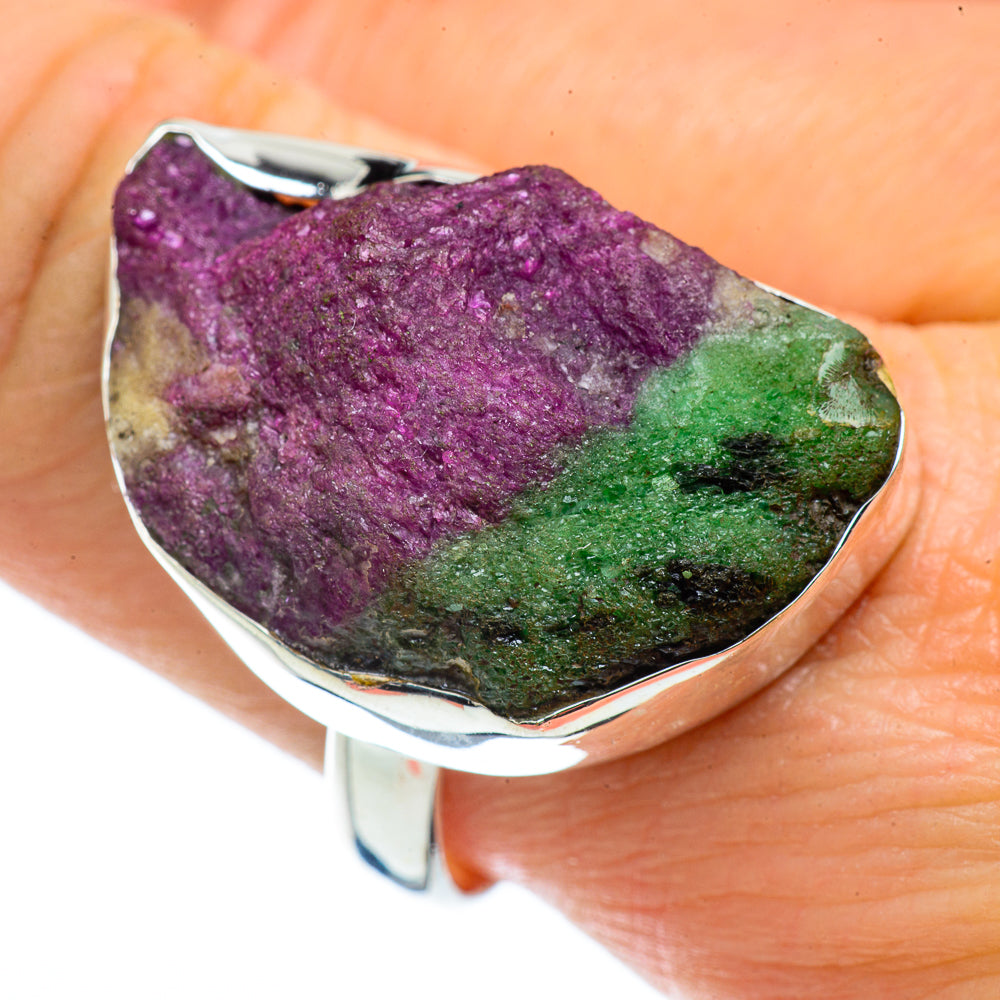 Ruby Zoisite Rings handcrafted by Ana Silver Co - RING42917