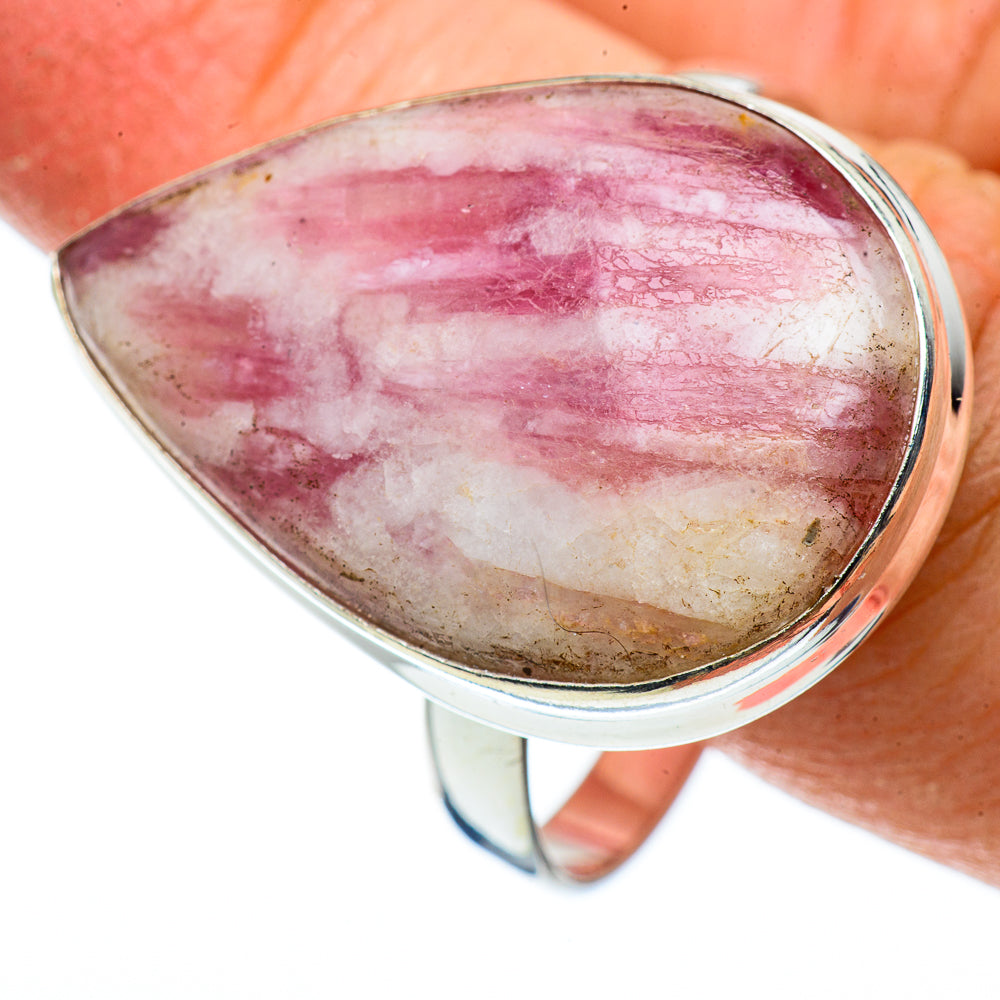 Pink Tourmaline In Quartz Rings handcrafted by Ana Silver Co - RING43009