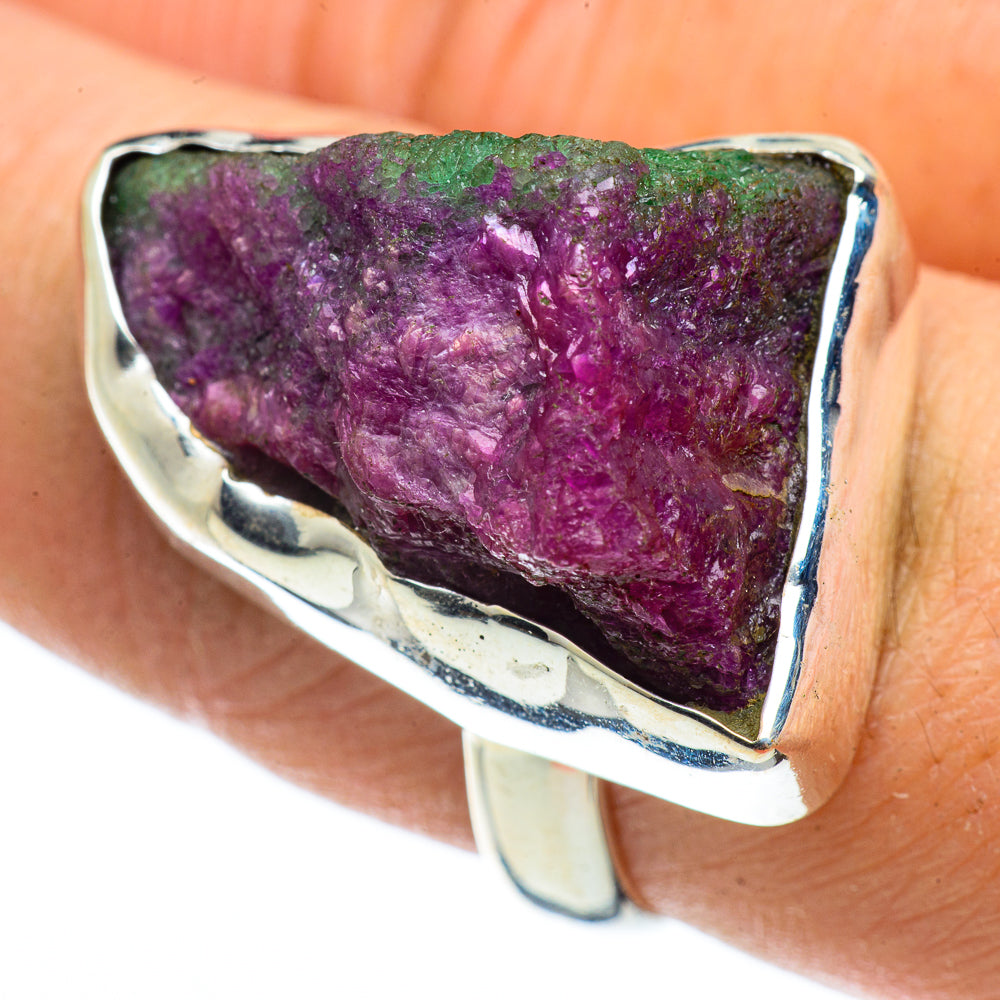 Ruby Zoisite Rings handcrafted by Ana Silver Co - RING43047