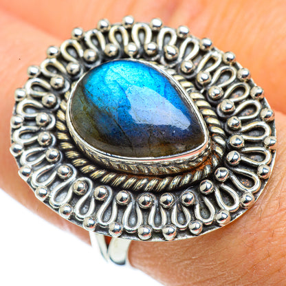 Labradorite Rings handcrafted by Ana Silver Co - RING43089